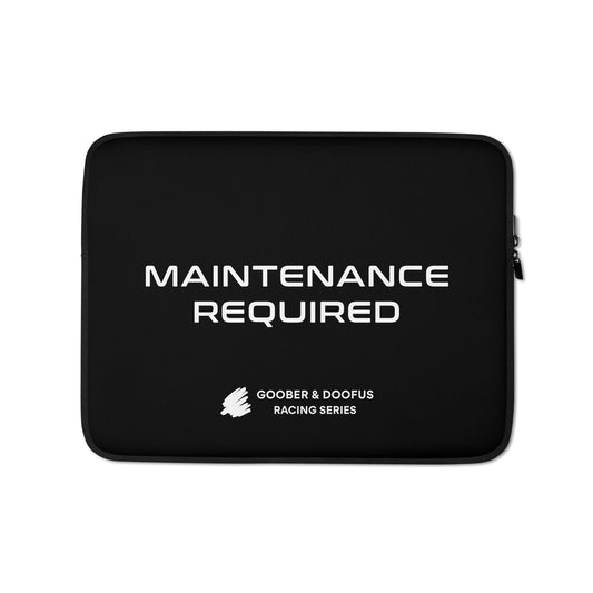 Maintenance Required F1 Racing 13" Laptop Sleeve