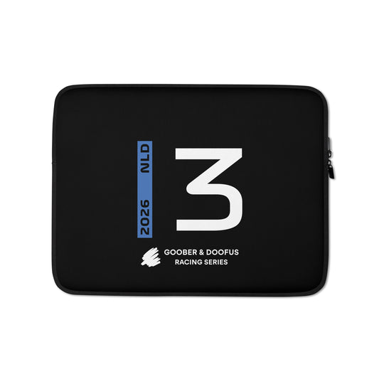 Max Verstappen #3 F1 Driver Laptop Sleeve (13") - Front