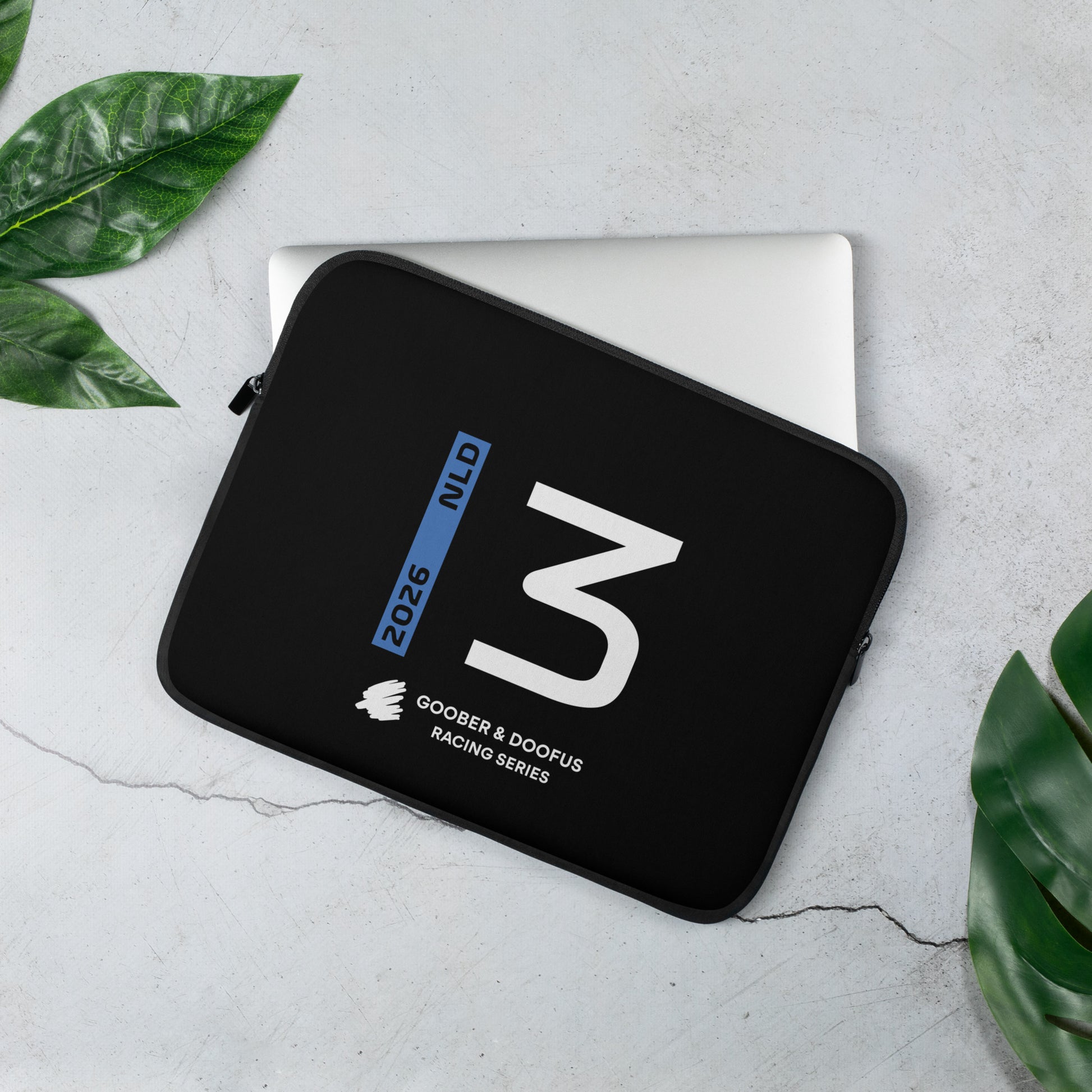 Max Verstappen #3 F1 Driver Laptop Sleeve (13") - On Desk