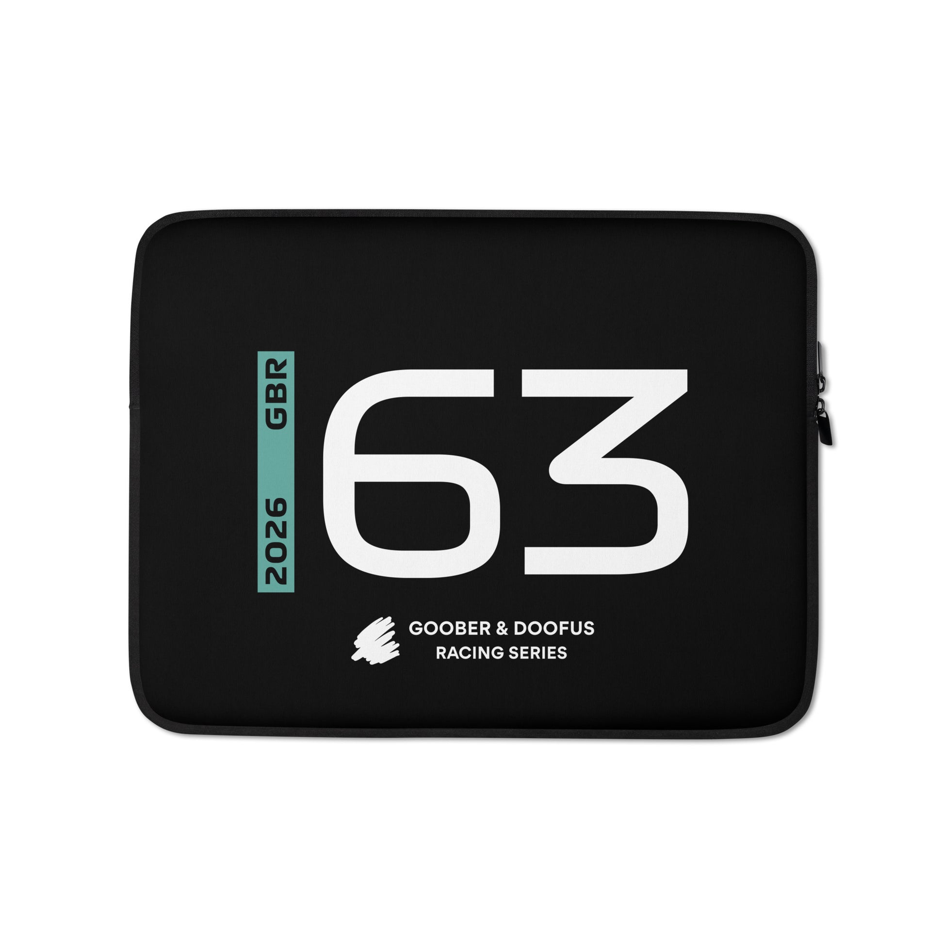 George Russell #63 F1 Driver Laptop Sleeve (13") - Front