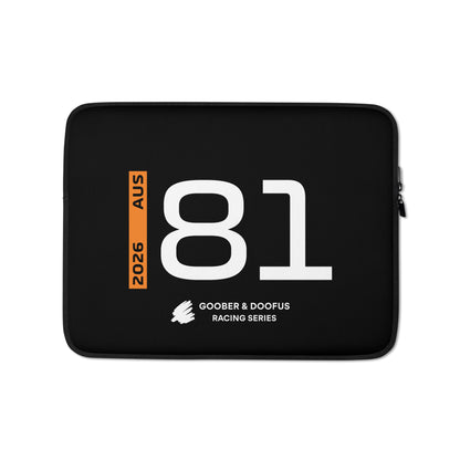 Oscar Piastri #81 F1 Driver Laptop Sleeve (13") - Front