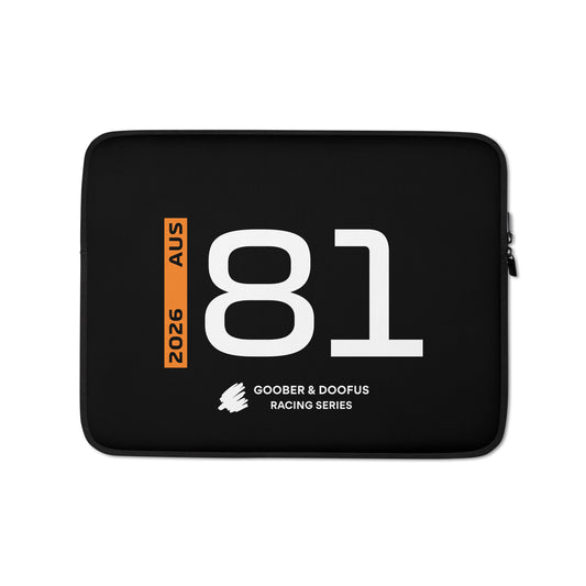Oscar Piastri #81 F1 Driver Laptop Sleeve (13") - Front