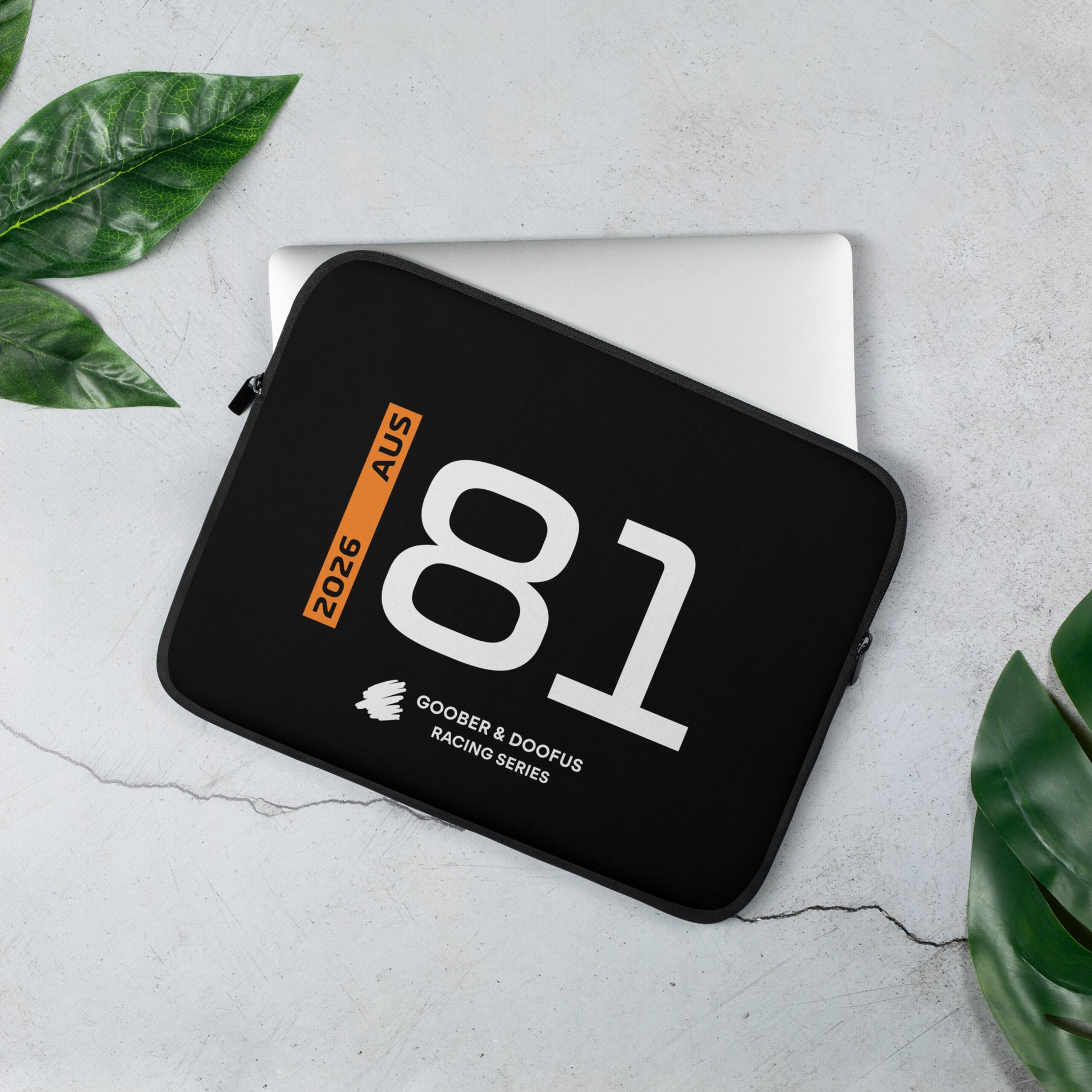 Oscar Piastri #81 F1 Driver Laptop Sleeve (13") - On Desk