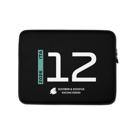 Kimi Antonelli #12 F1 Driver Laptop Sleeve (13") - Front