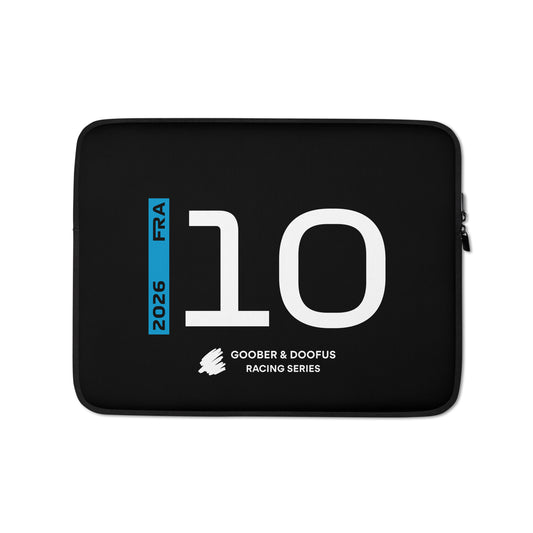 Pierre Gasly #10 F1 Driver Laptop Sleeve (13") - Front