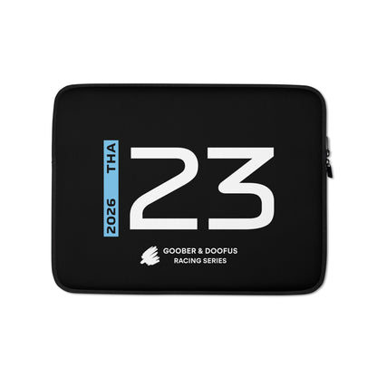 Alex Albon #23 F1 Driver Laptop Sleeve (13") - Front
