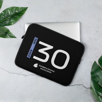 Liam Lawson #30 F1 Driver Laptop Sleeve (13") - On Desk