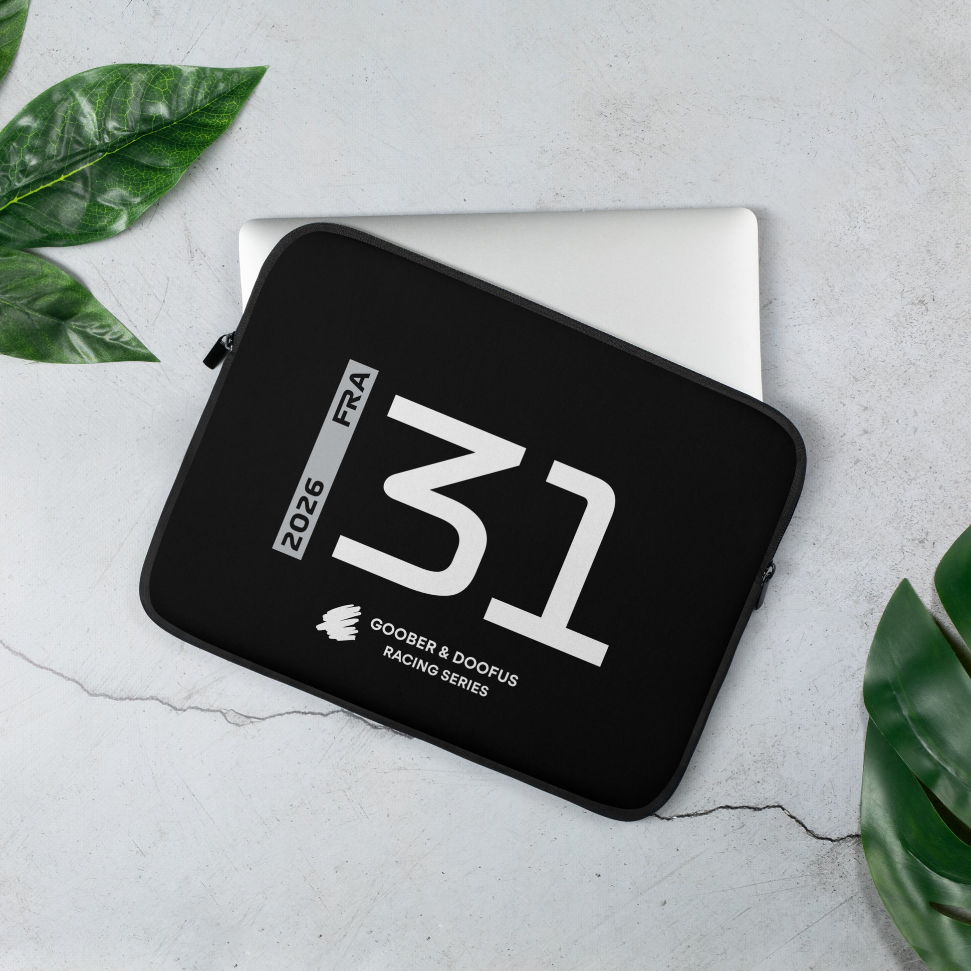 Esteban Ocon #31 F1 Driver Laptop Sleeve (13") - On Desk