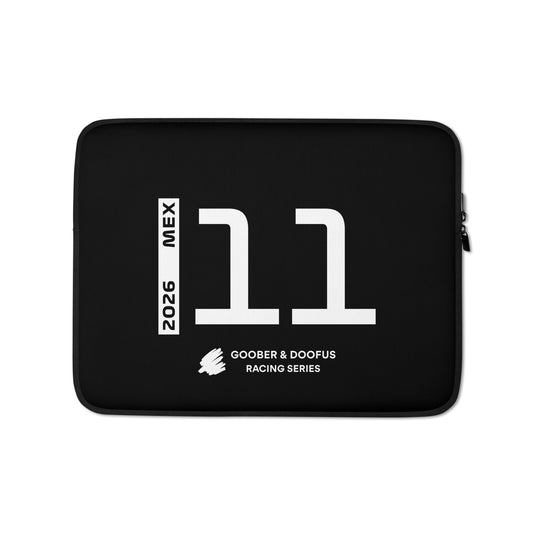 Sergio Perez #11 F1 Driver Laptop Sleeve (13") - Front