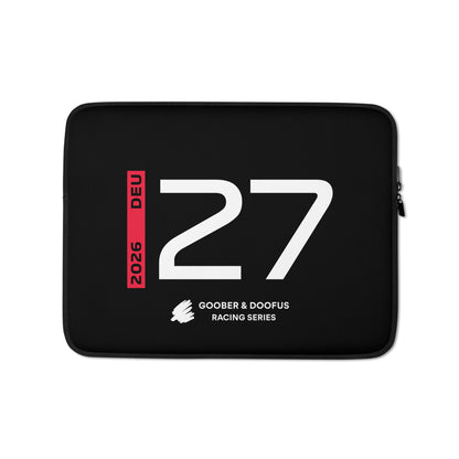 Nico Hulkenberg #27 F1 Driver Laptop Sleeve (13") - Front