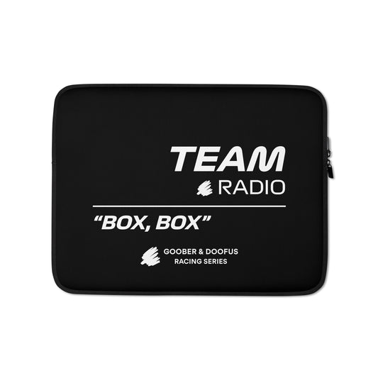 Team Radio (Box Box - Cadillac) Laptop Sleeve (13") - Front