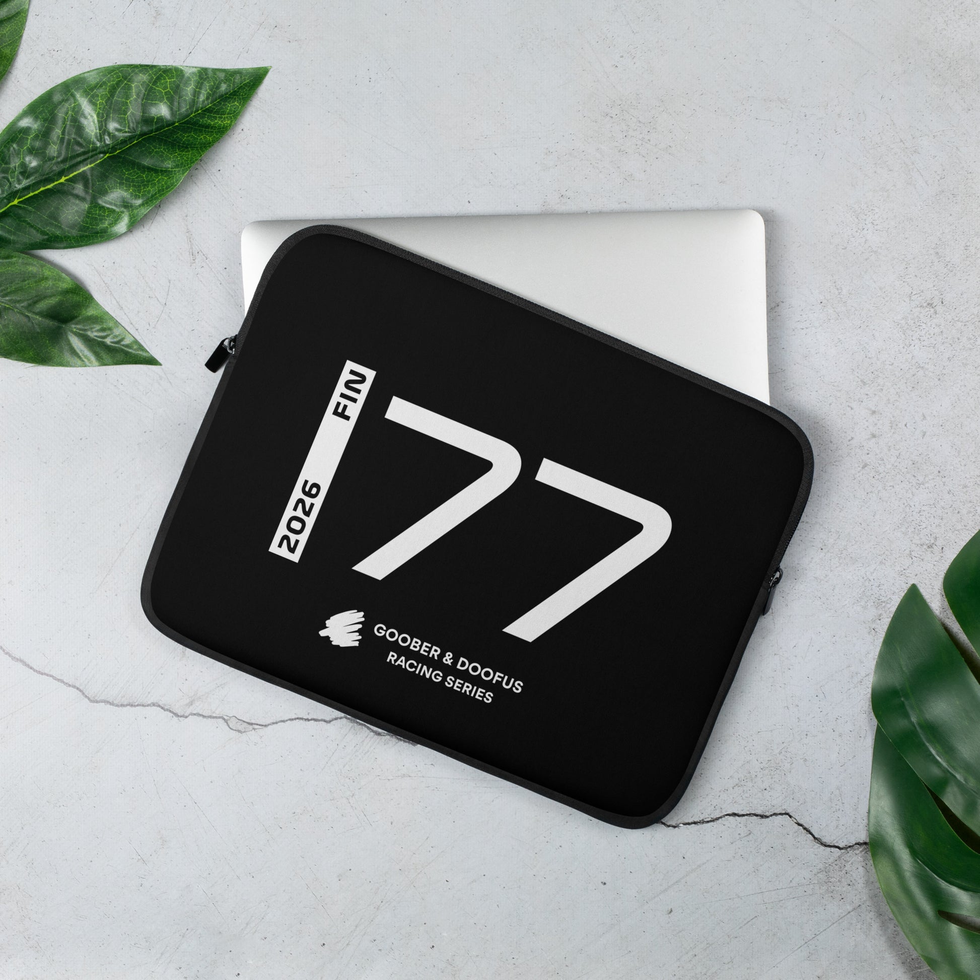 Valtteri Bottas #77 F1 Driver Laptop Sleeve (13") - On Desk