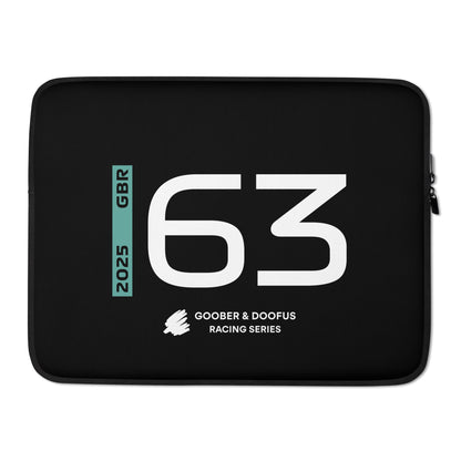 #63 F1 Driver George Russell 15" Laptop Sleeve