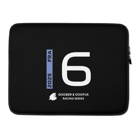 #6 F1 Driver Isack Hadjar 15" Laptop Sleeve