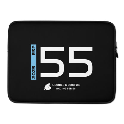 #55 F1 Driver Carlos Sainz 15" Laptop Sleeve