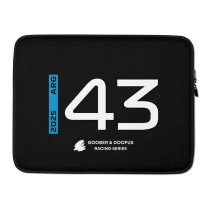 #43 F1 Driver Franco Colapinto 15" Laptop Sleeve