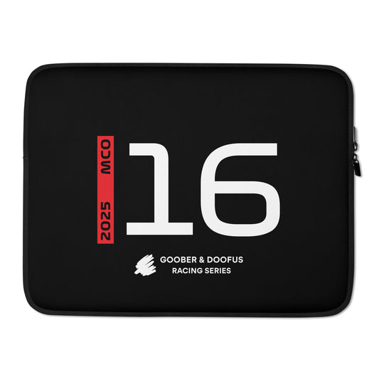 #16 F1 Driver Charles Leclerc 15" Laptop Sleeve