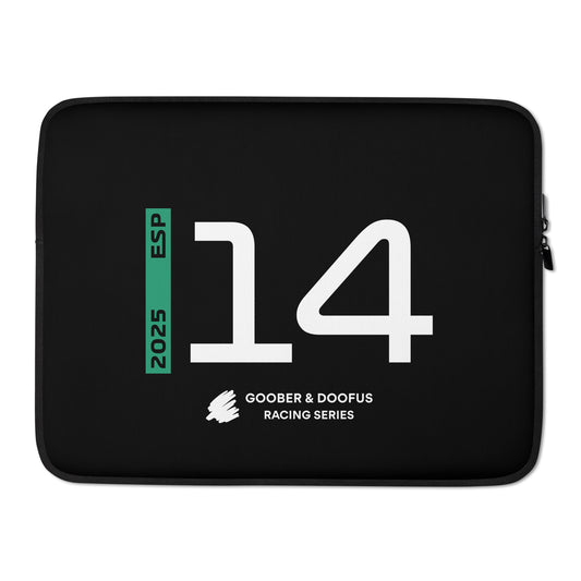 #14 F1 Driver Fernando Alonso 15" Laptop Sleeve