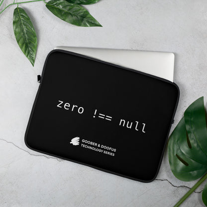 Zero Does Not Equal Null 15" Laptop Sleeve