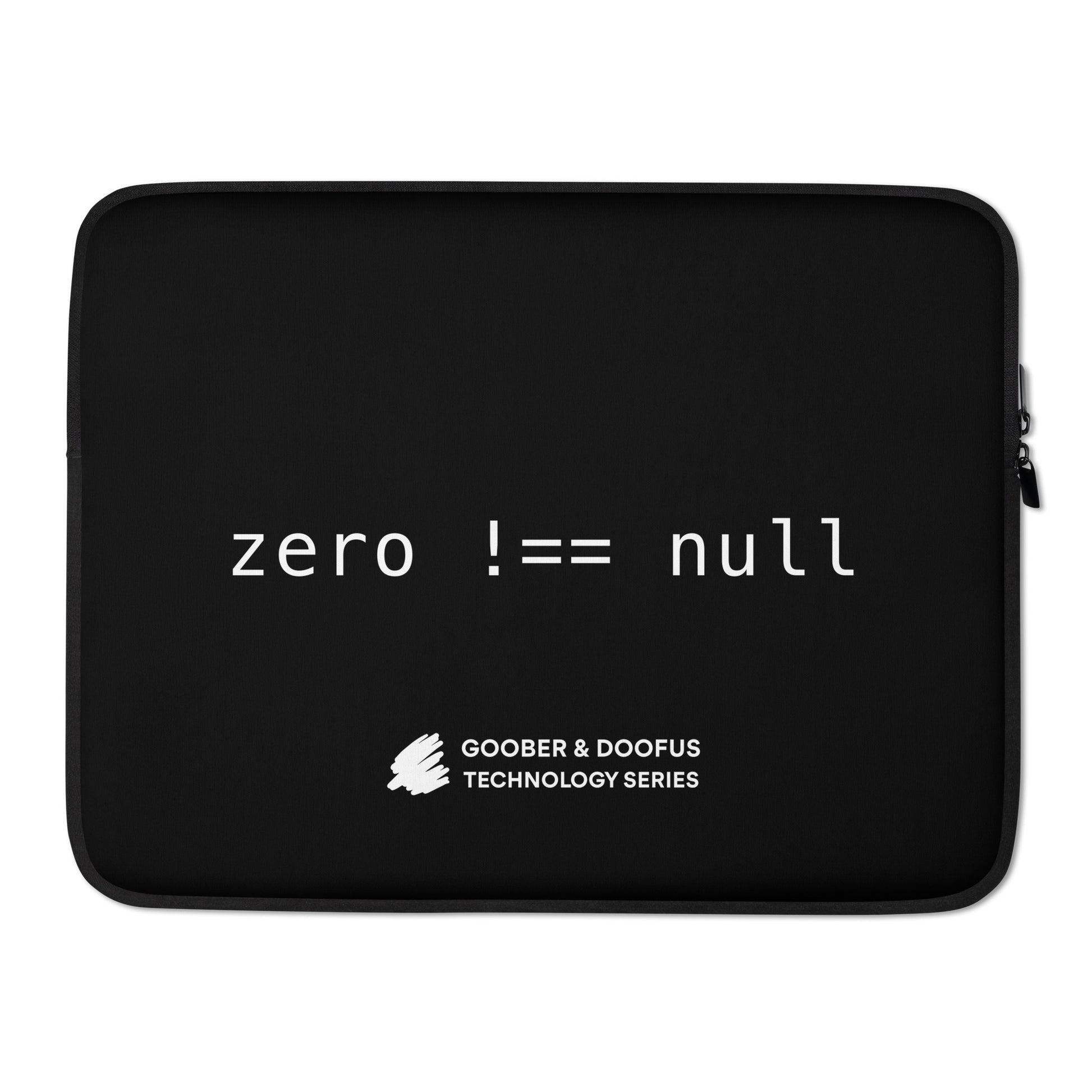 Zero Does Not Equal Null 15" Laptop Sleeve