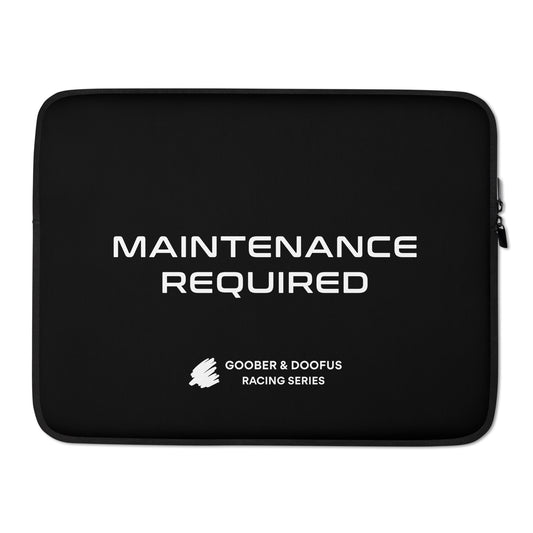 Maintenance Required F1 Racing 15" Laptop Sleeve
