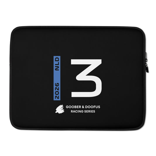 Max Verstappen #3 F1 Driver Laptop Sleeve (15") - Front