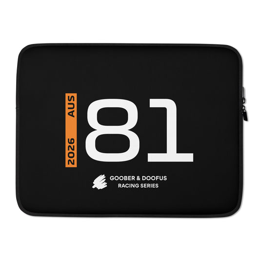 Oscar Piastri #81 F1 Driver Laptop Sleeve (15") - Front