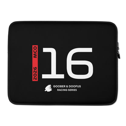 Charles Leclerc #16 F1 Driver Laptop Sleeve (15") - Front
