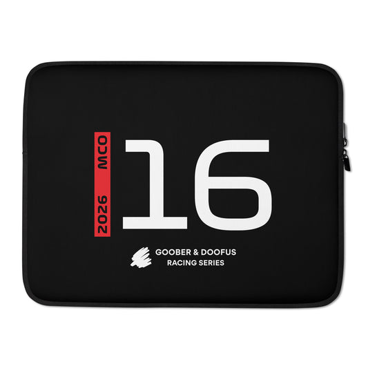 Charles Leclerc #16 F1 Driver Laptop Sleeve (15") - Front