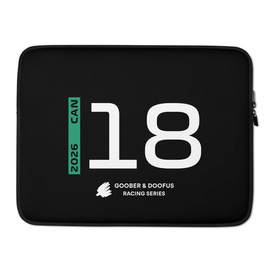 Lance Stroll #18 F1 Driver Laptop Sleeve (15") - Front