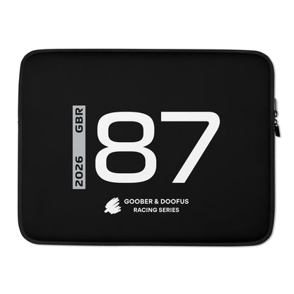 Oliver Bearman #87 F1 Driver Laptop Sleeve (15") - Front