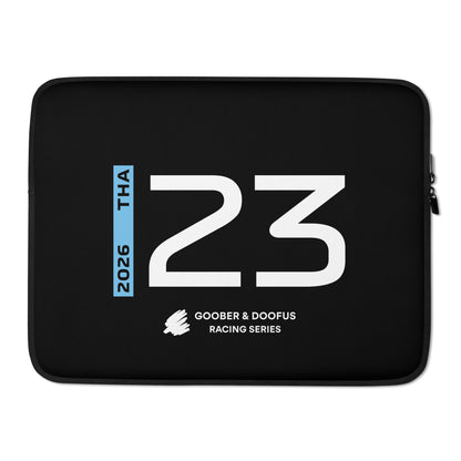 Alex Albon #23 F1 Driver Laptop Sleeve (15") - Front
