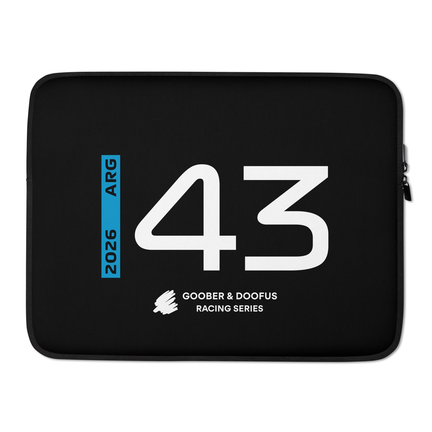 Franco Colapinto #43 F1 Driver Laptop Sleeve (15") - Front