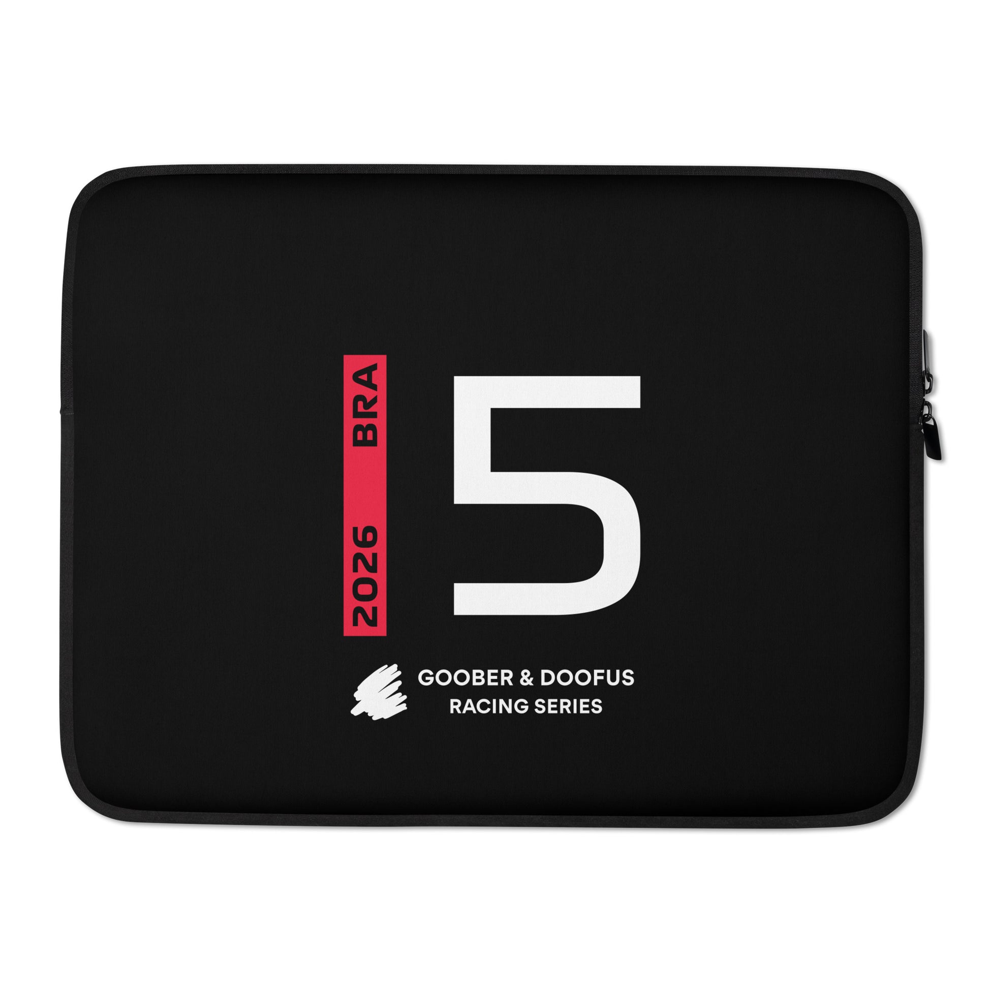 Gabriel Bortoleto #5 F1 Driver Laptop Sleeve (15") - Front