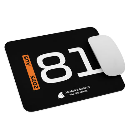 #81 F1 Driver Oscar Piastri Mouse Pad