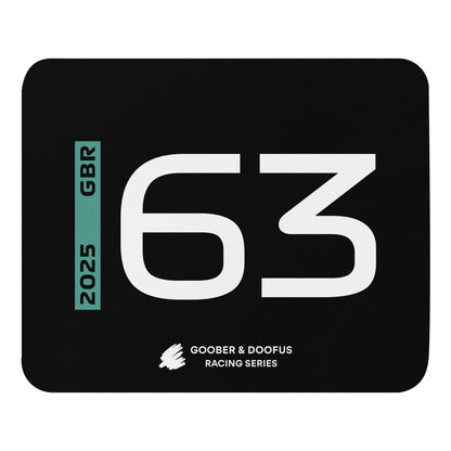 #63 F1 Driver George Russell Mouse Pad