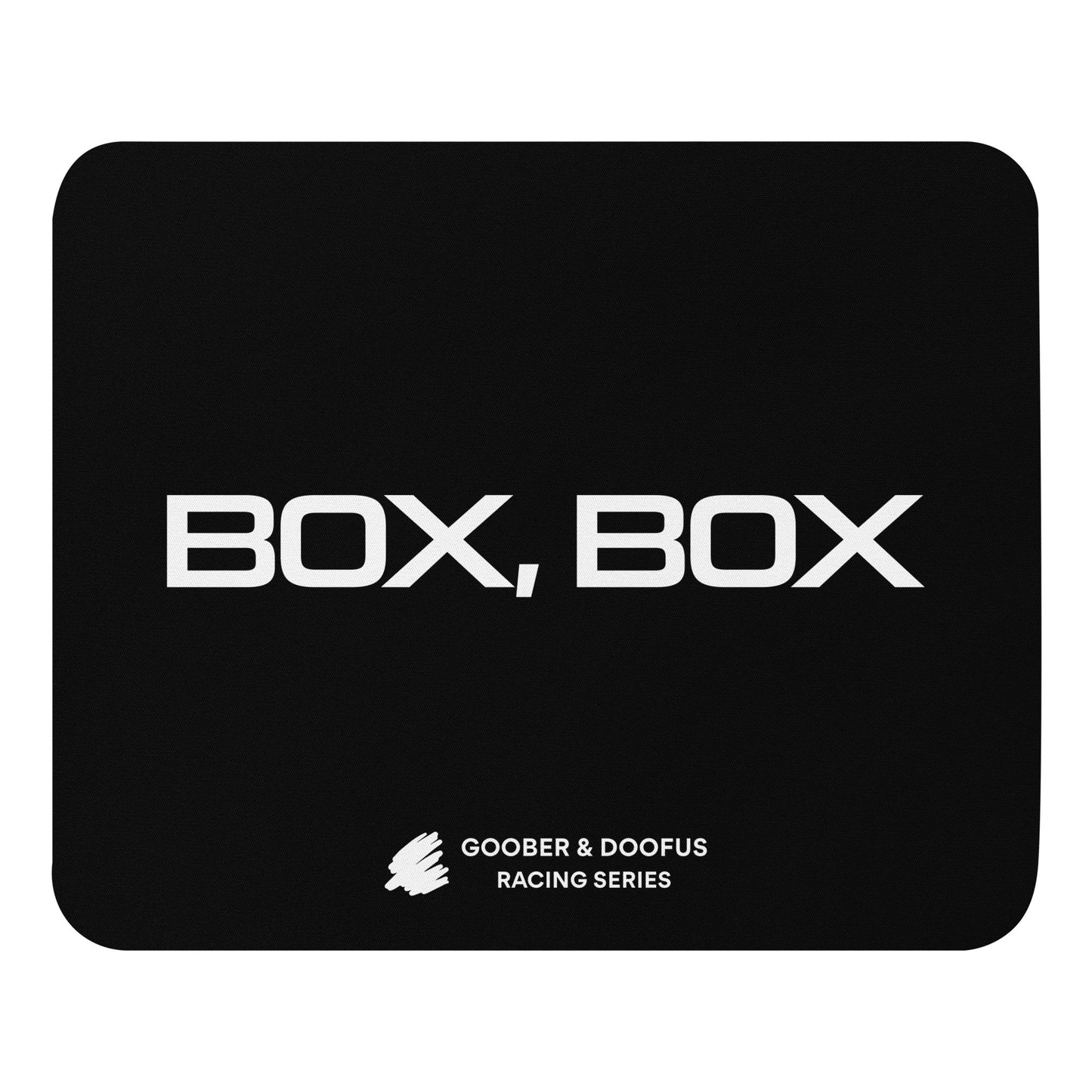 Box Box Text F1 Racing Mouse Pad