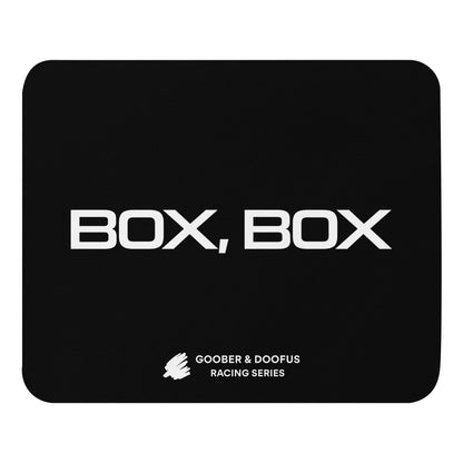 Box Box Text F1 Racing Mouse Pad
