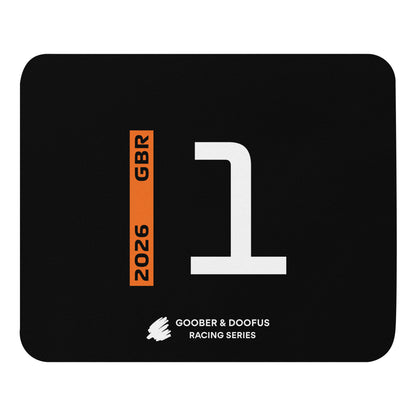 Lando Norris #1 F1 Driver Mouse Pad in Black - Full View
