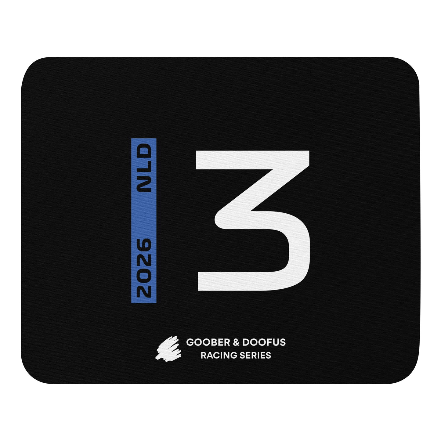 Max Verstappen #3 F1 Driver Mouse Pad in Black - Full View