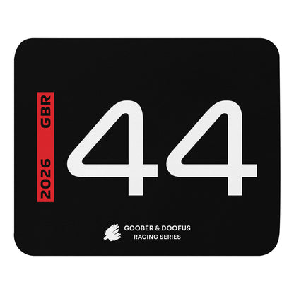 Lewis Hamilton #44 F1 Driver Mouse Pad in Black - Full View