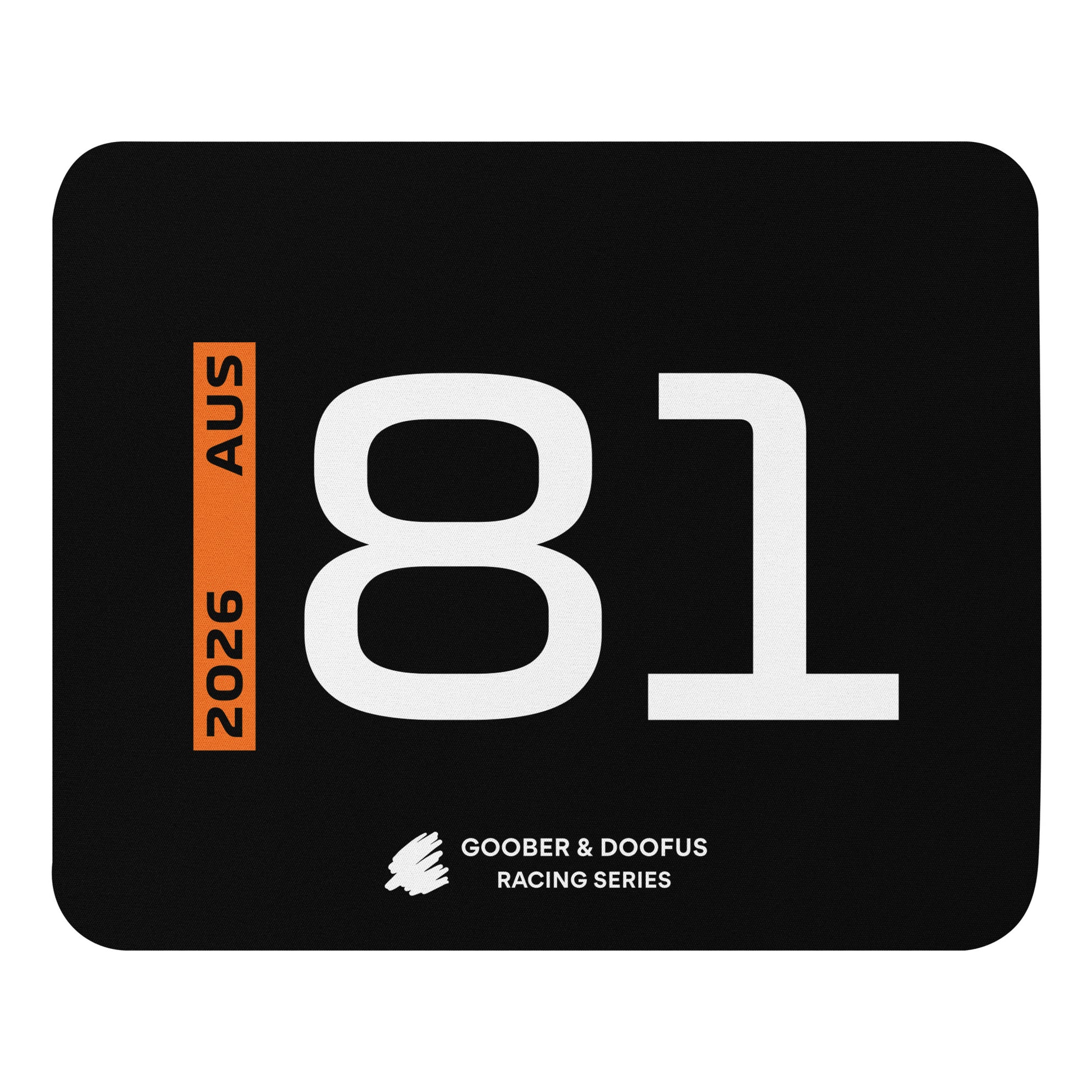 Oscar Piastri #81 F1 Driver Mouse Pad in Black - Full View