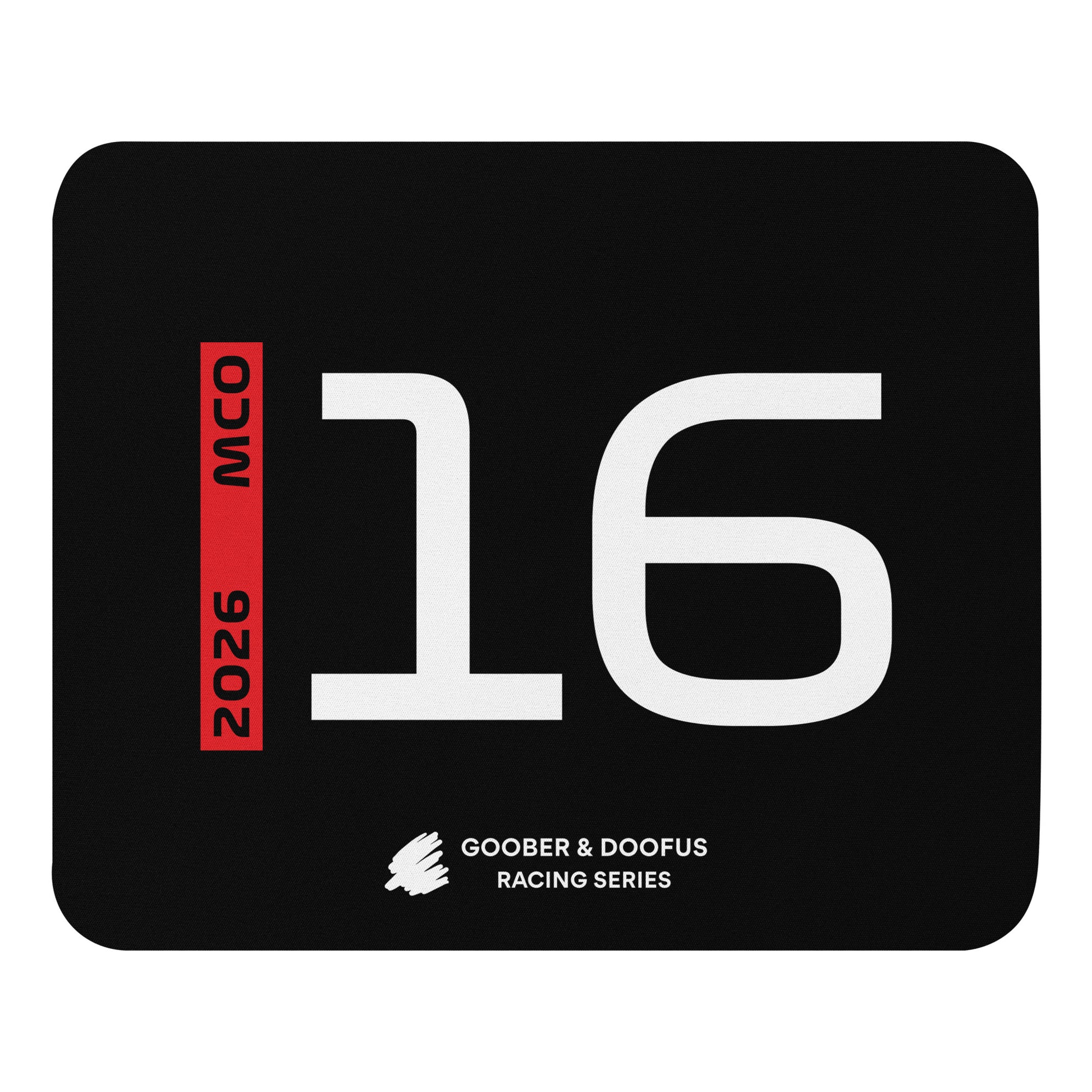 Charles Leclerc #16 F1 Driver Mouse Pad in Black - Full View