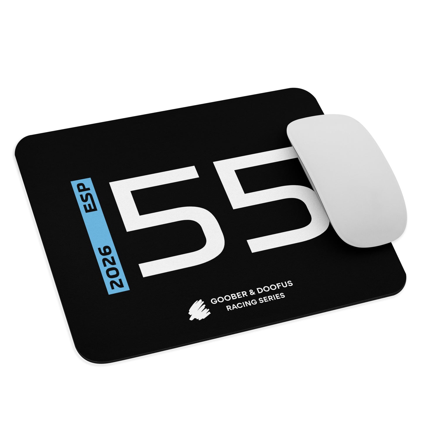 Carlos Sainz #55 F1 Driver Mouse Pad in Black - With Mouse