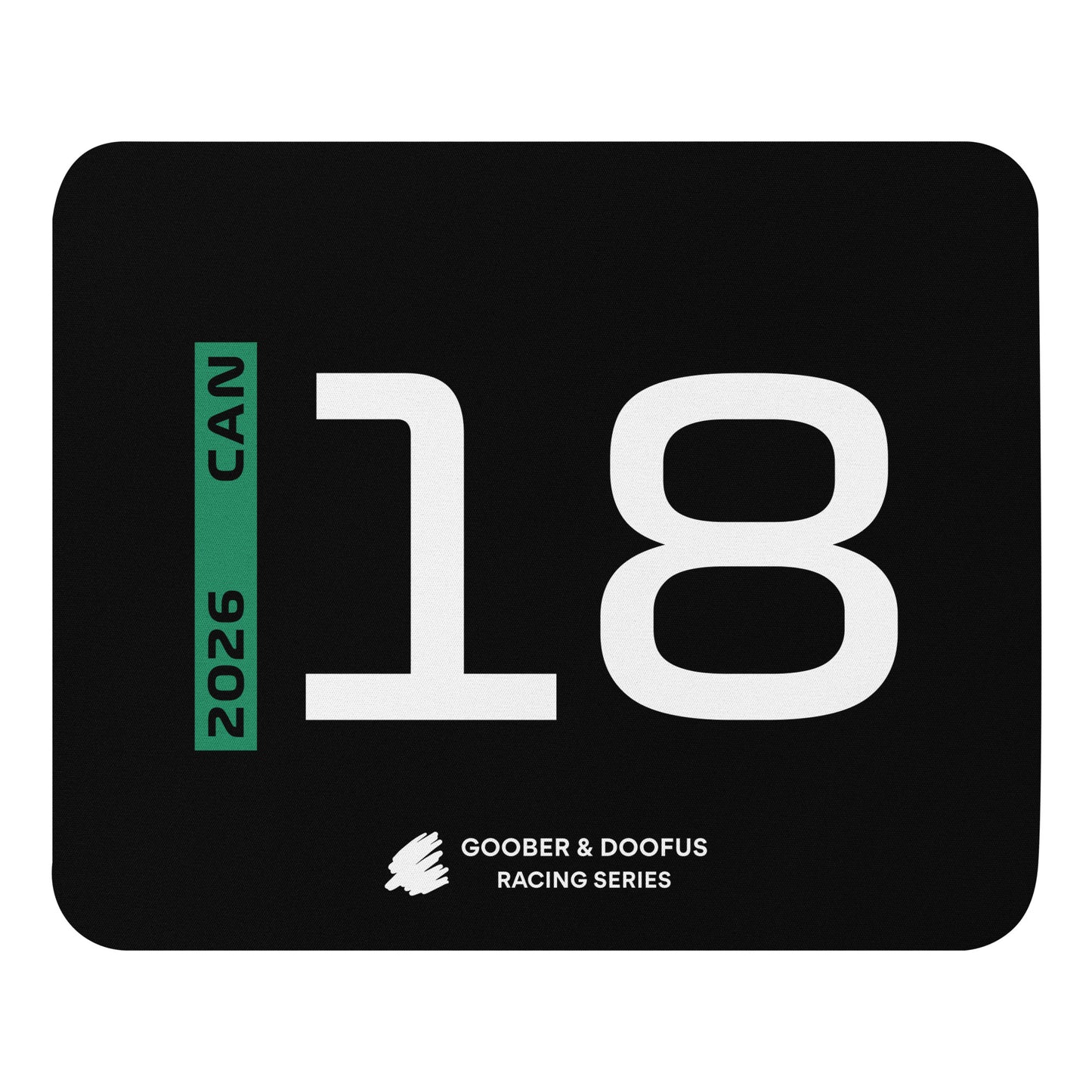 Lance Stroll #18 F1 Driver Mouse Pad in Black - Full View