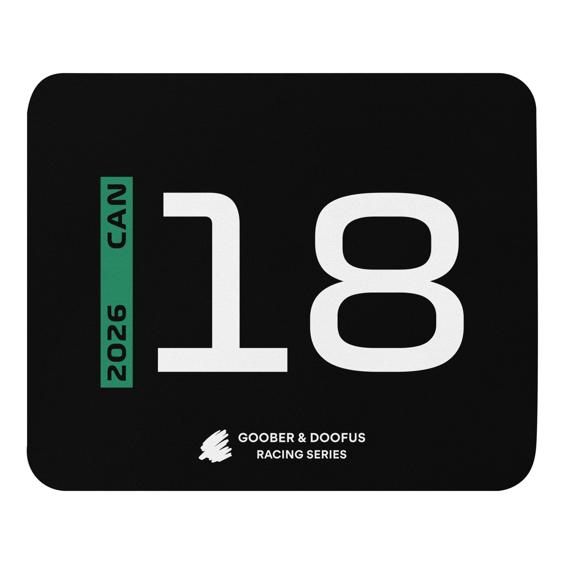 Lance Stroll #18 F1 Driver Mouse Pad in Black - Full View
