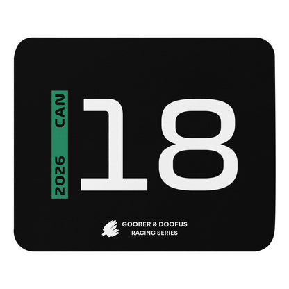 Lance Stroll #18 F1 Driver Mouse Pad in Black - Full View