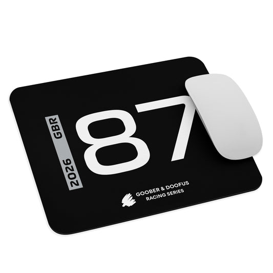 Oliver Bearman #87 F1 Driver Mouse Pad in Black - With Mouse
