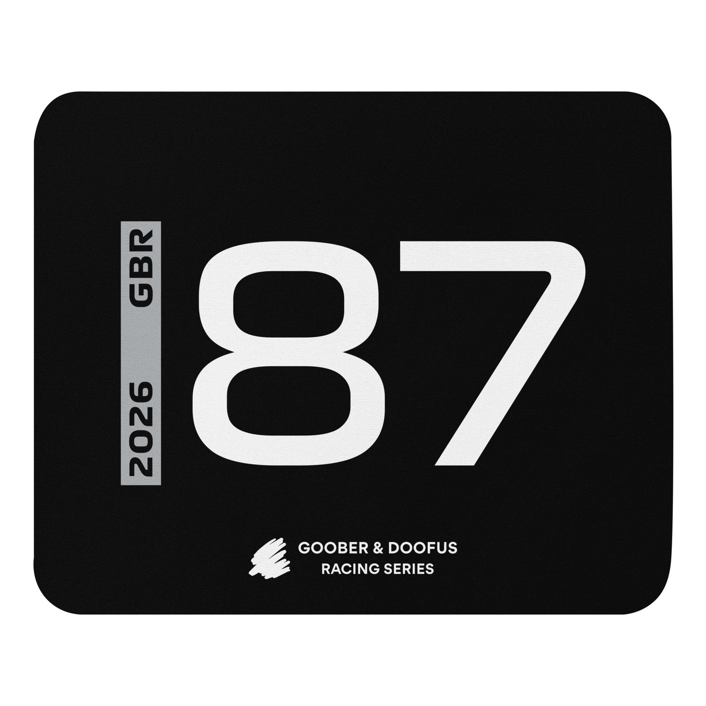 Oliver Bearman #87 F1 Driver Mouse Pad in Black - Full View