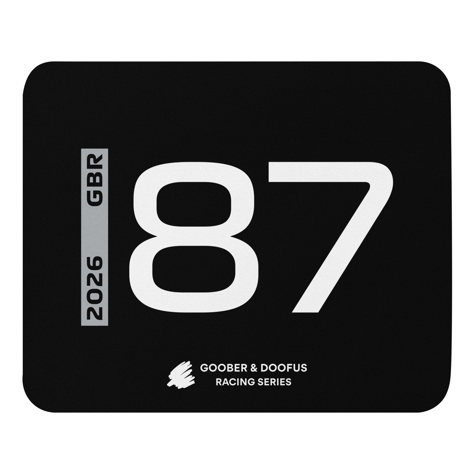 Oliver Bearman #87 F1 Driver Mouse Pad in Black - Full View